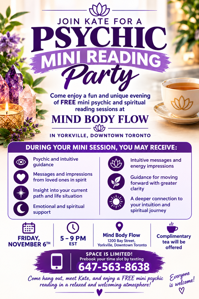 ✨ IN-PERSON PSYCHIC MINI READING PARTY ✨