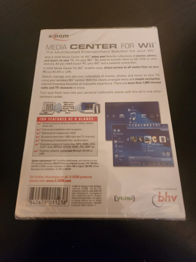 Media Center for Nintendo Wii Sealed.  in Nintendo Wii in Dartmouth - Image 2