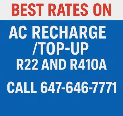 Offering the best rates on AC recharge and top-up services for R22 and R410A refrigerants. If you're...