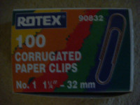 Rotex metal paper clips