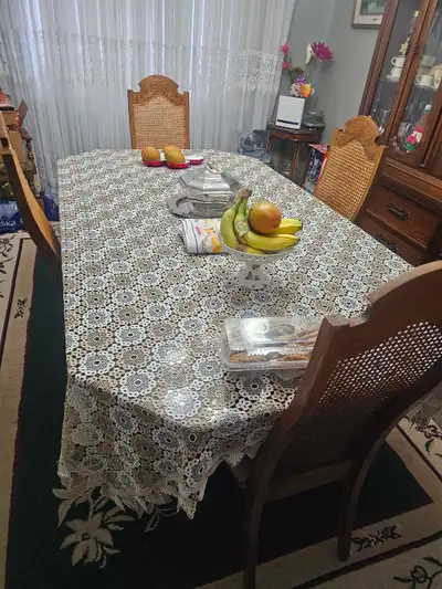 dining room table and 6 chairs, View more