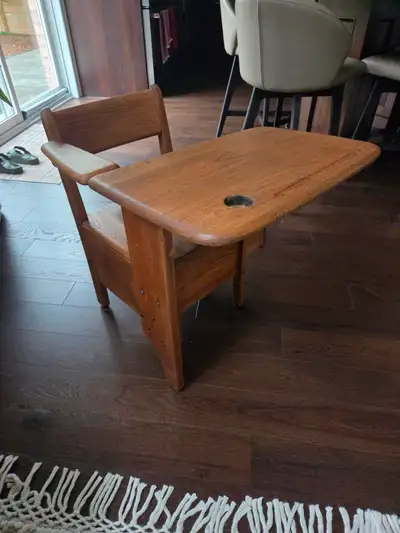 Antique wooden primary student school desk, View more