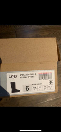 ugg classic tall size 6 black 