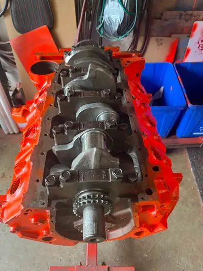 Rebuilt 454, hi perf. Steel crank, domed pistons, comp cam 520 lift, hi perf sq. Port. Heads, alum i...