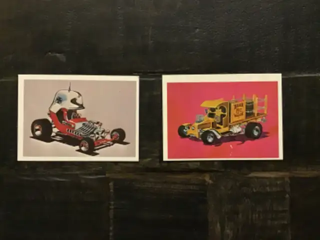 Rare NM 1970 Monogram Tom Daniel Car Model Cards — 2 Cards632959695301151218