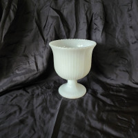 Vintage Milk Glass Pedestal Vase: E.O. Brody Co. M3000