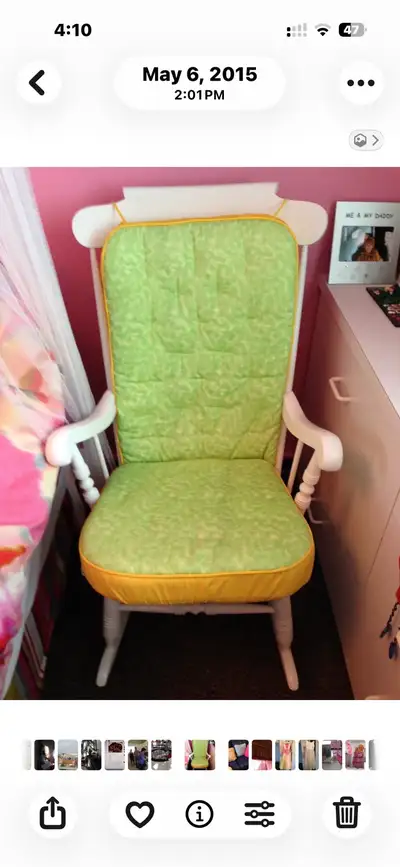 Nursery Rocking Chair with Custom Cushion Set, View more