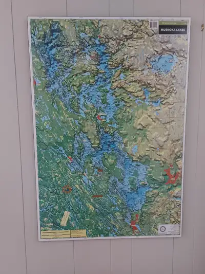 map -- MUSKOKA LAKES   plaque mounted, View more