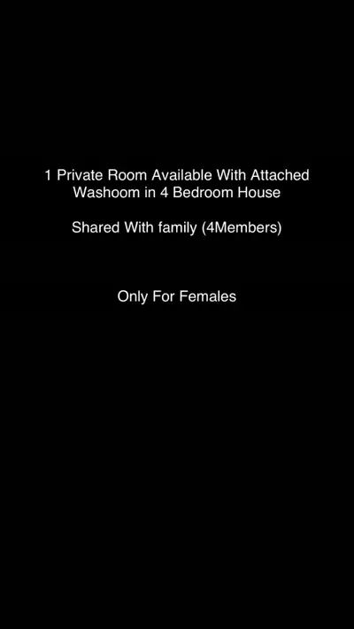Private Room for Rent – Females Only