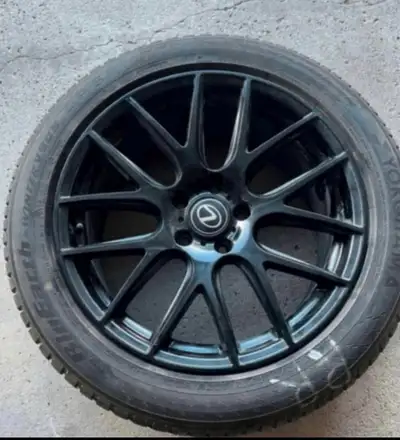 Set of 4 OEM Lexus Rims with Run-Flat Tires — size 245/50R19. This premium wheel and tire package wa...