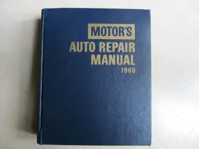 1968 Motor's Auto Repair Manual. This manual covers electrical, mechanical specifications and servic...