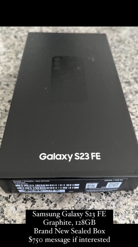 Brand New Samsung Galaxy S23 FE - $750 in Cell Phones in Delta/Surrey/Langley