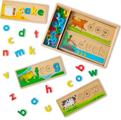 Melissa & Doug See & Spell Wooden Educational Toy, View more