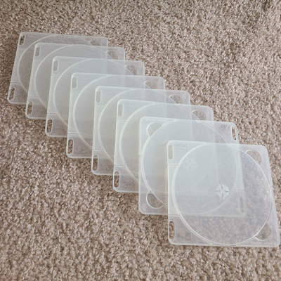 x1 lot slim CD-ROM empty case (semi-transparent) (8pc/lot), View more