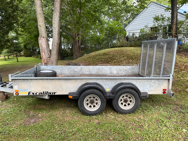 Galvanized tandem trailer 80“ x 12‘ in Cargo & Utility Trailers in North Bay