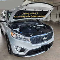 Looking to buy $ Hyundai and Kia ( has damaged engine)