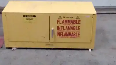Flammable liquid storage cabinet. 18W × 43L × 18H $ 375 obo