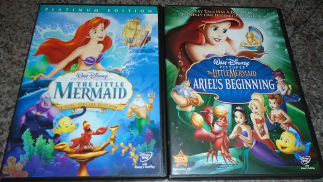 Disney's Little Mermaid + Little Mermaid II - both DVDs for $10
