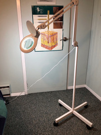 5 Diopter Magnifying Floor Lamp with 4 wheels. 