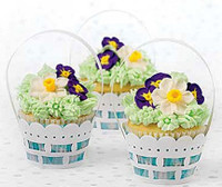 NEW Sweet Creations 12 Count White Baking Cupcake Basket Wrap