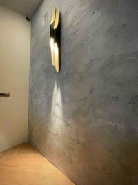 Luxury renovation mineral plaster design walls ceiling wood