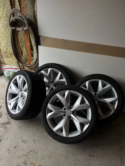 OEM Volkswagen Prisma wheels for sale. 5x112 18x8 et45 Wrapped in bridgestone potenza sport Tires 24...