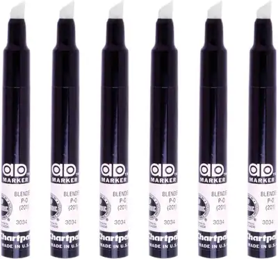 NEW - CHARTPAK Ad Markers Blenders Set of 6, Clear (P-O), View more