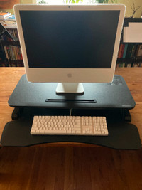 Sitting Standing desk top stand for computer and iPad