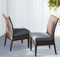 Brand New - (Set of 2) Outdoor DINING CHAIRS with CUSHIONS 