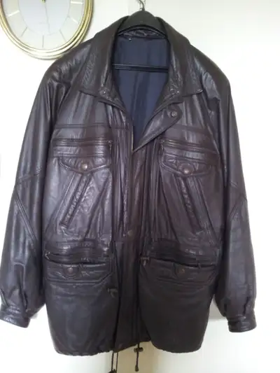 medium size leather jacket for men., View more