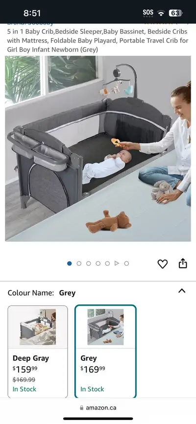 5 in 1 Bassinet , View more