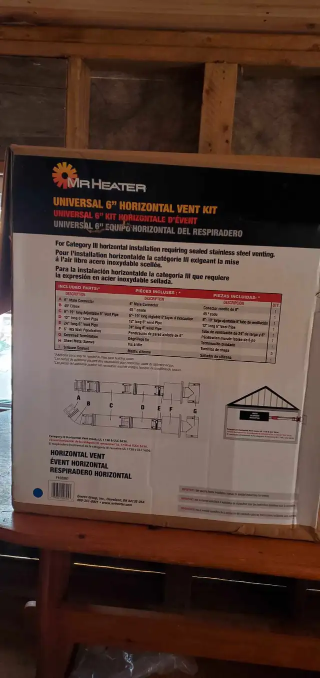 Universal 6 inch Horizontal Vent Kit in Stoves, Ovens & Ranges in Belleville - Image 2