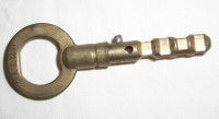 antique bronze HIGH SECURITY HELASON advertising padlock  KEY