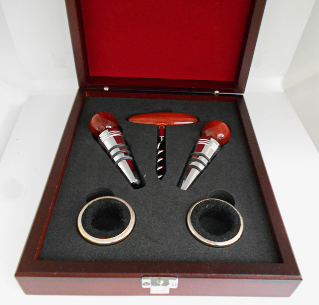 Wine Bottle Opener Set in Gift Box, Drip Rings, Corks etc in Other in St. Catharines