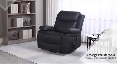 PU Leather Reclining Chair with Vibration Massage Recliner, View more