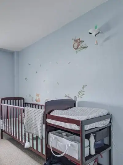 Crib with change table, View more