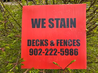We HAND STAIN ( Decks Fences Flat Surfaces Gazebo,s Docks & ALOT MORE We can also ( REPLACE ) The ba...