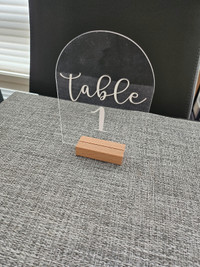 Acrylic Table Numbers 10