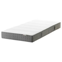 IKEA HAUGESUND Spring mattress, medium firm/dark beige, Queen