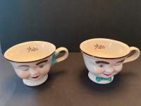 Vintage Baileys Irish Cream Mr. & Mrs. Yum Coffee Cups Mugs Set