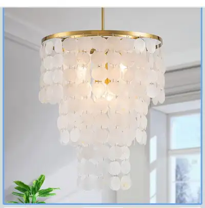 New Light Capiz Shell Chandeliers, 3-Layer Modern Pendant Light , View more