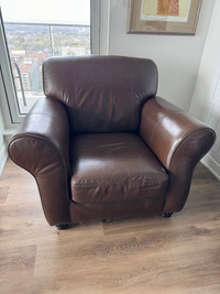 Armchair brown leather