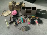 Makeup, Coach purse, wristlet organizer all for $25