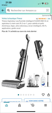 Aspirateur tineco one s5 combo