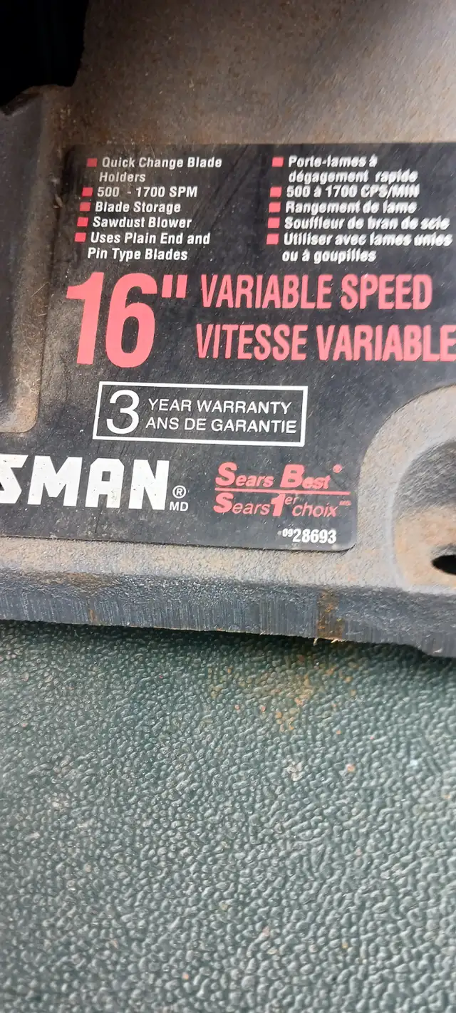 Scroll saw for sell in Power Tools in Markham / York Region - Image 8