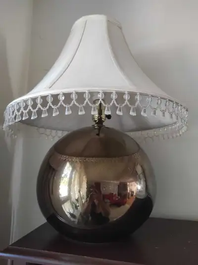 Golden mirror table lamp, View more