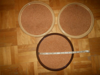 tray/saucer with Cork Mat for planters set of 3