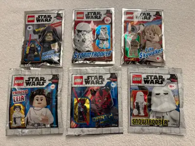Lego STAR WARS Foil Packs - Lot of 6: RETIRED ! / NEW !, View more