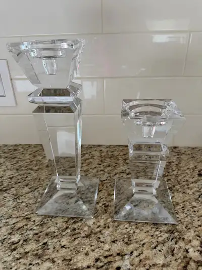 Crystal candle holders - taper and pillar , View more