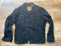 Levis big E black jeans jacket size L